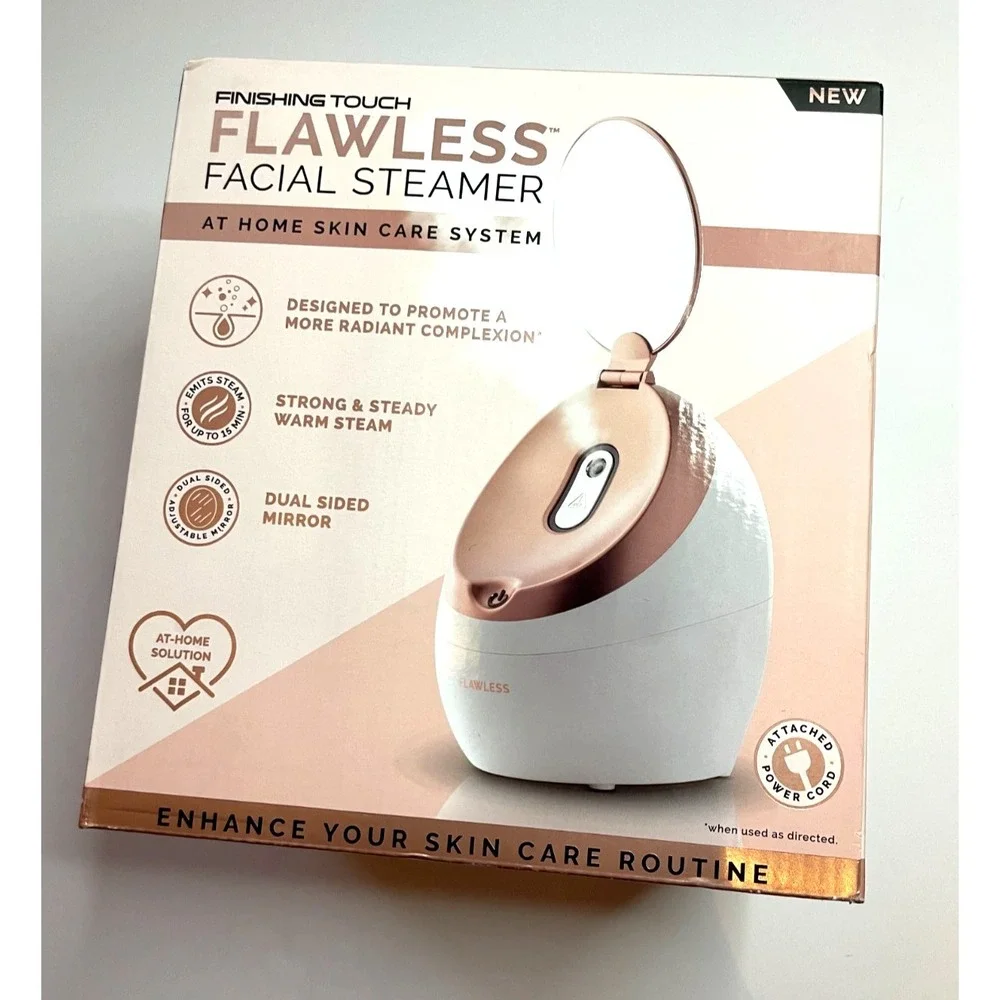 NWT Finishing Touch Flawless Facial Steamer Steam At-Home Face Spa